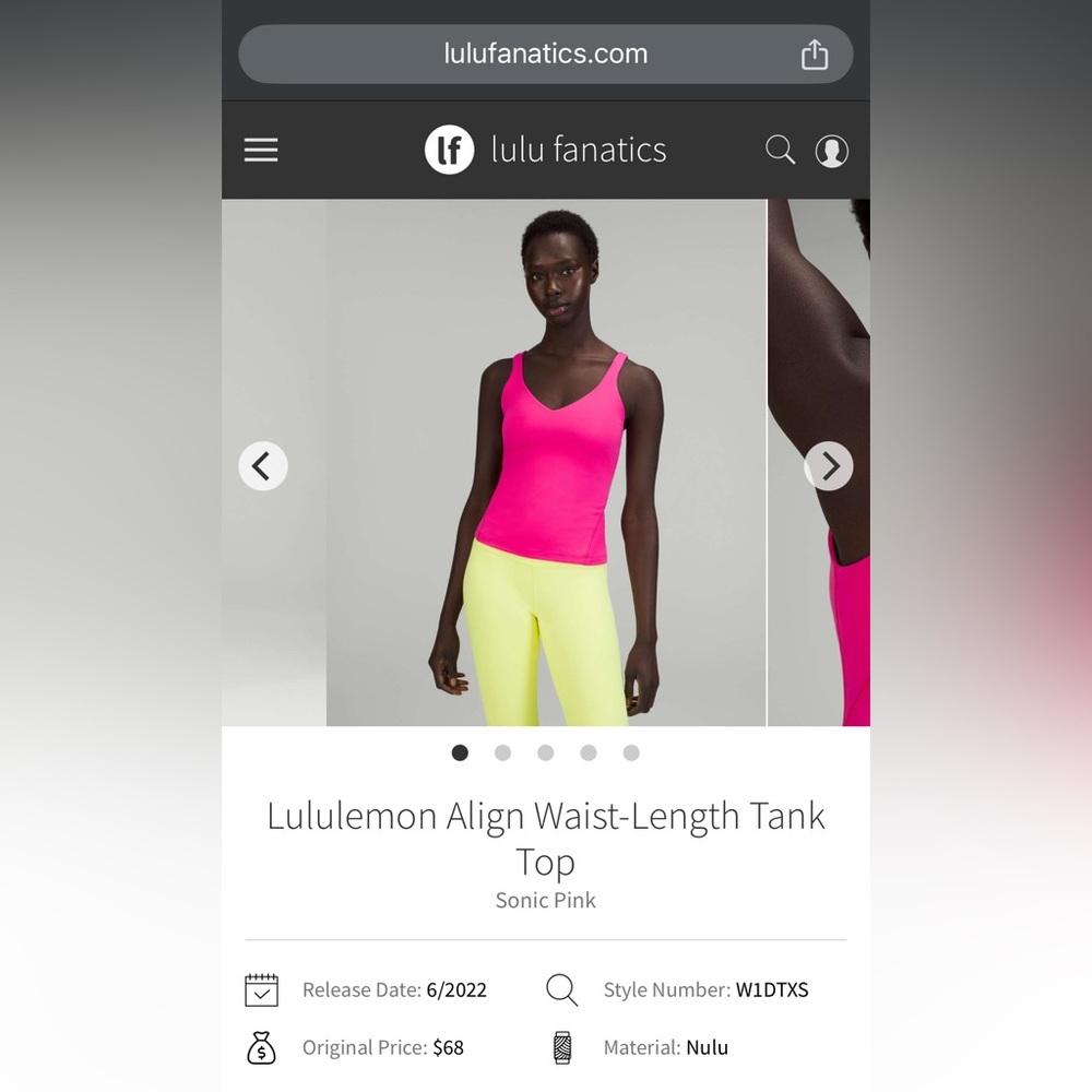 Lululemon Align Waist-Length Tank